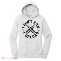 I DonT Run I Reload Gun Rights American Flag Patriots Back Women's Hoodie thumb 0