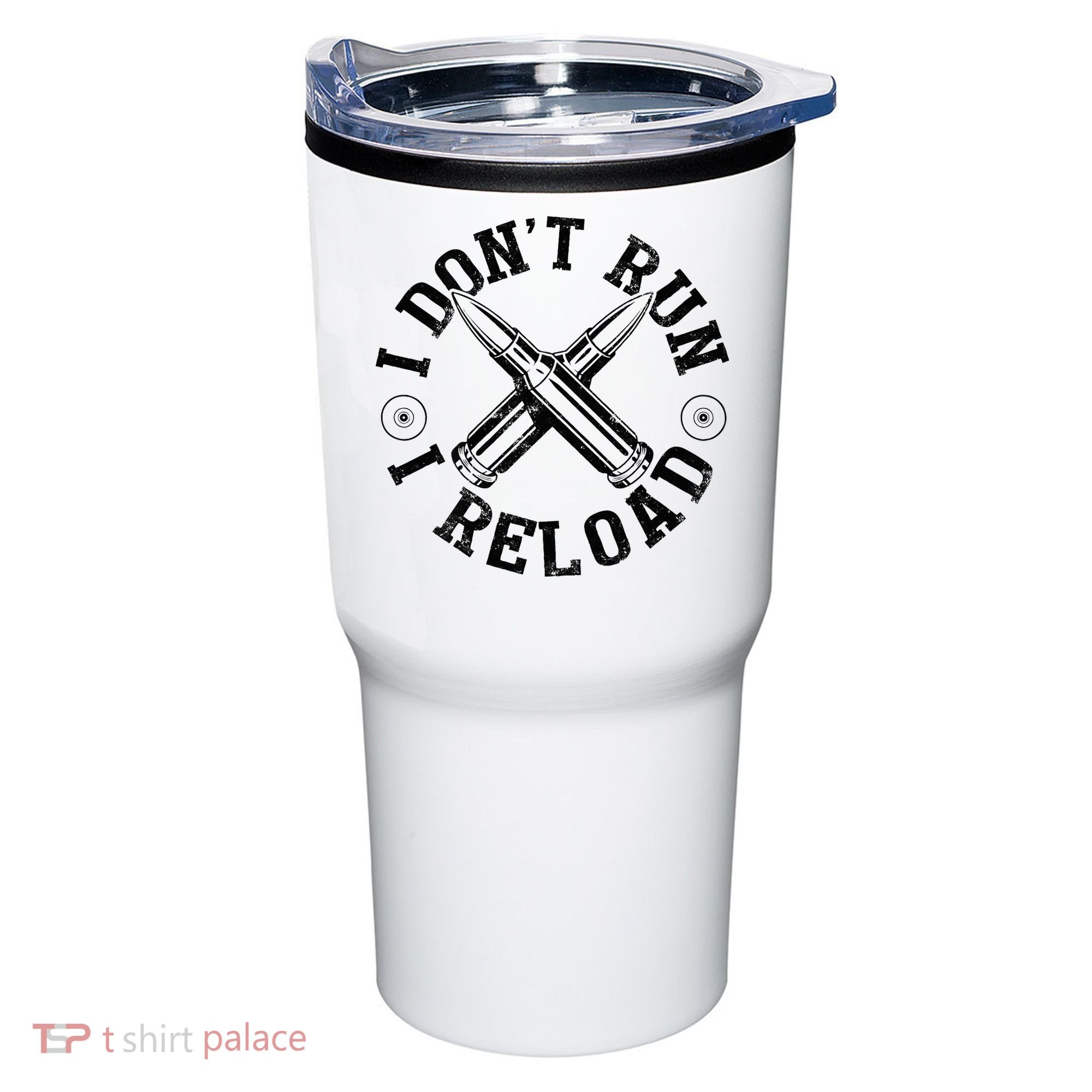 I DonT Run I Reload Gun Rights American Flag Patriots Back Tumbler