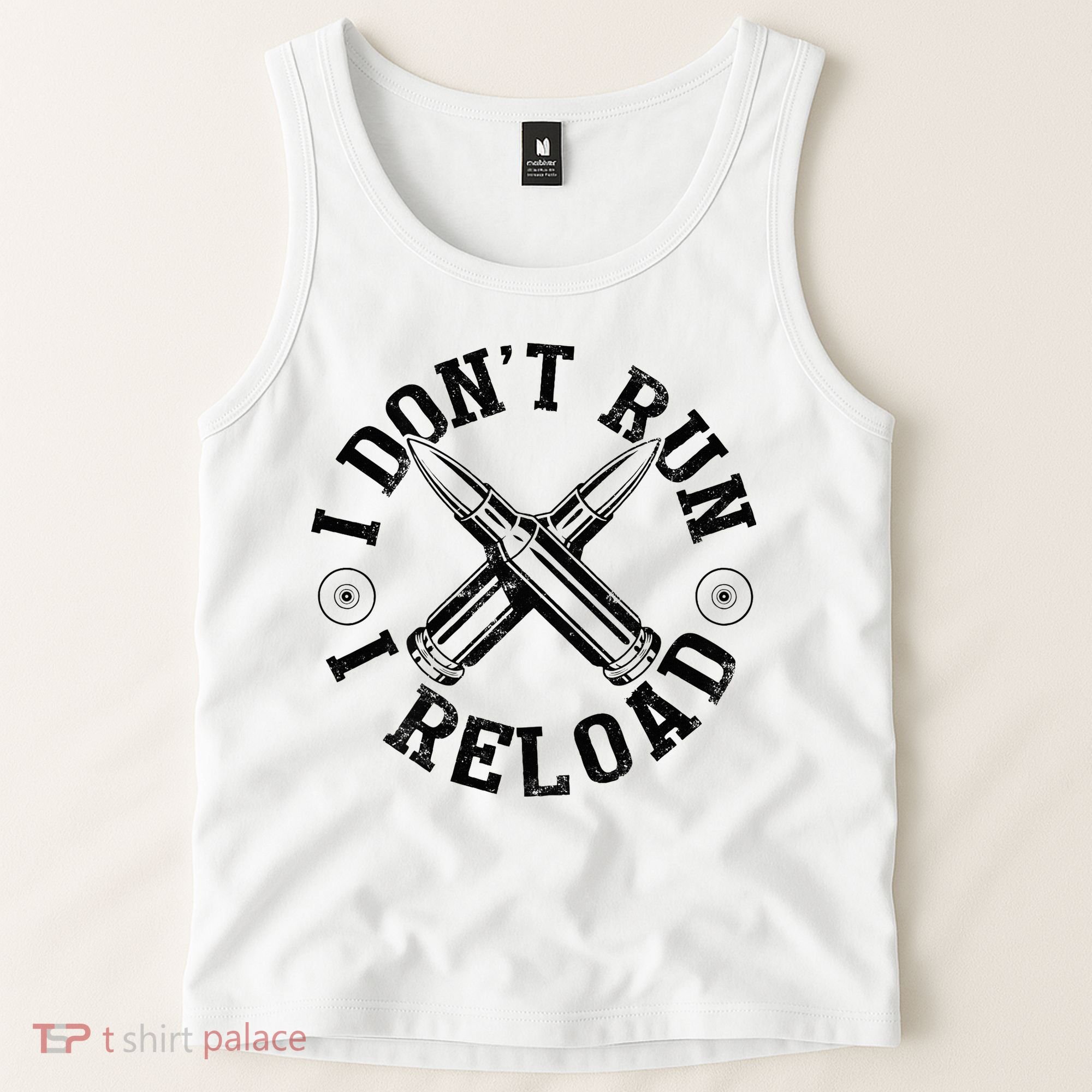 I DonT Run I Reload Gun Rights American Flag Patriots Back Tank Top