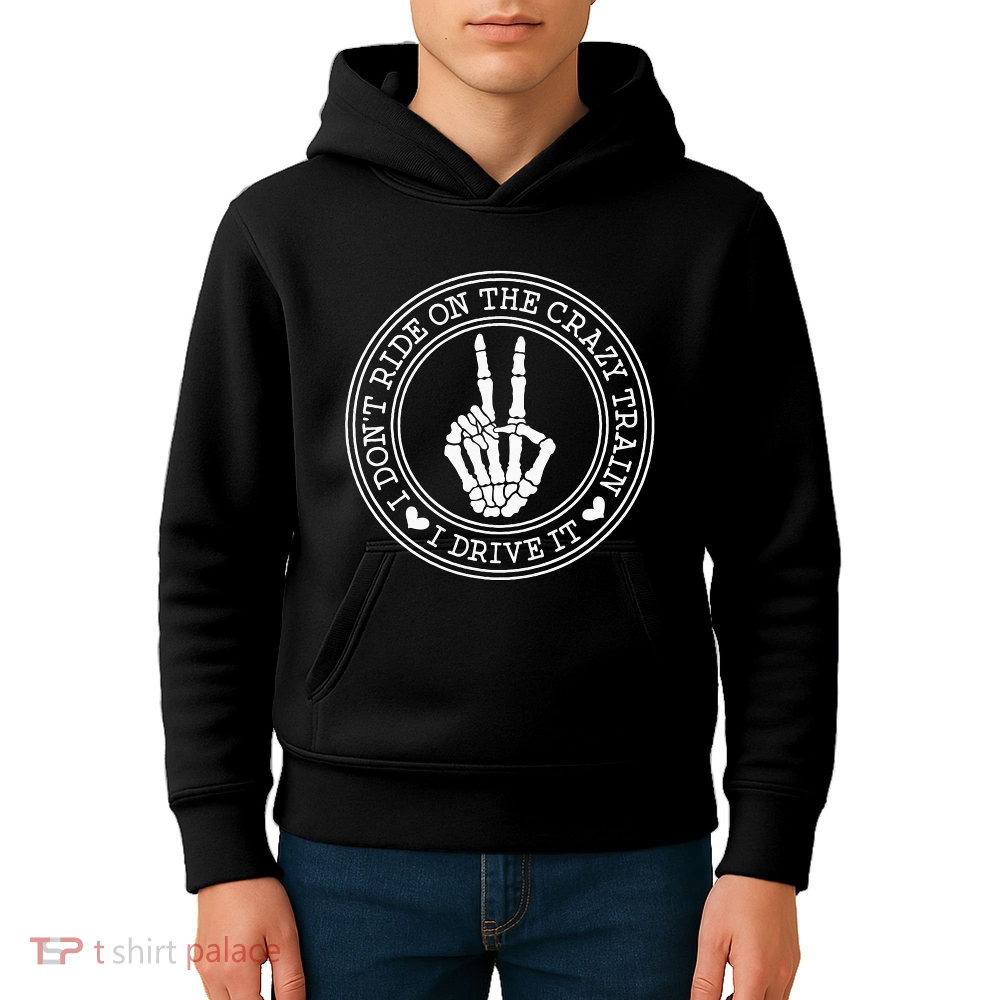 I Dont Ride The Crazy Train I Drive It Kids Hoodie