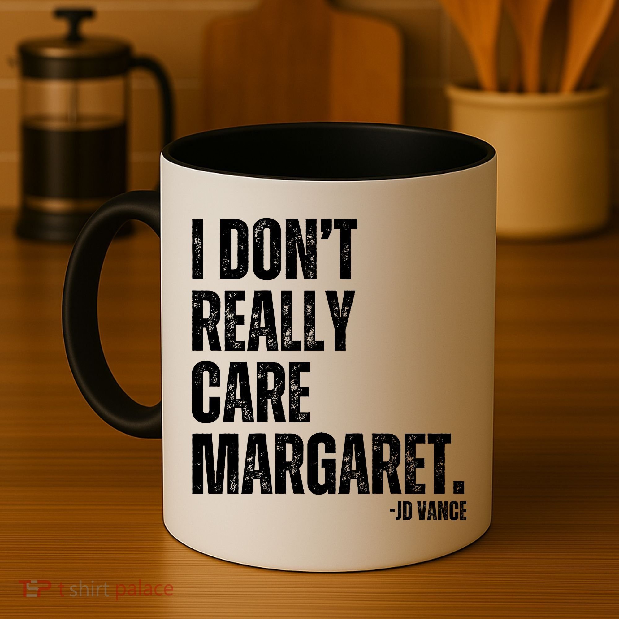 I Don’T Really Care Margaret Jd Vance Funny Minimalist Coffee Mug