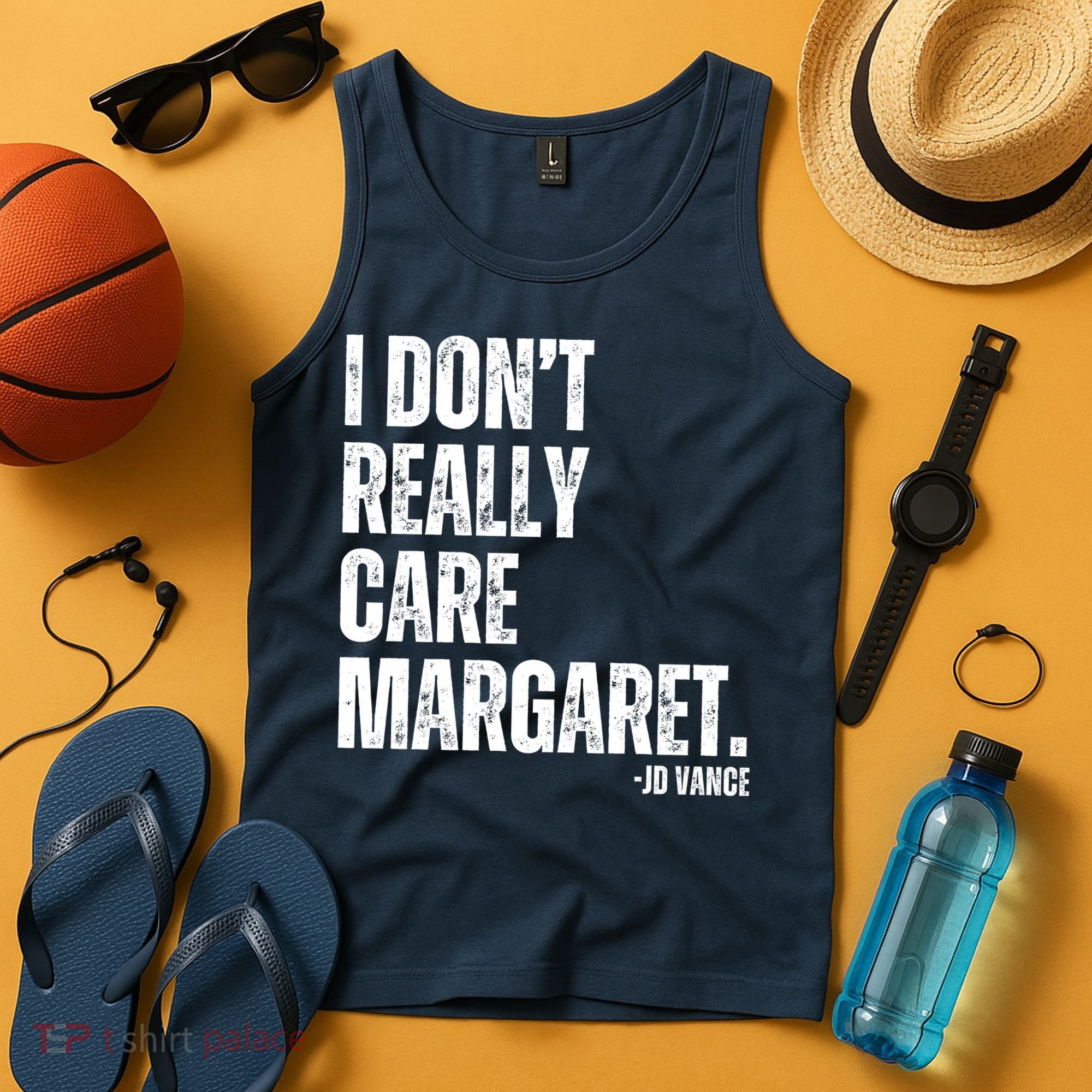 I Don’T Really Care Margaret Jd Vance Funny Minimalist Tank Top