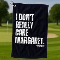 I Don’T Really Care Margaret Jd Vance Funny Minimalist Golf Towel thumb 1