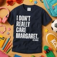 I Don’T Really Care Margaret Jd Vance Funny Minimalist Kids T-Shirt thumb 3