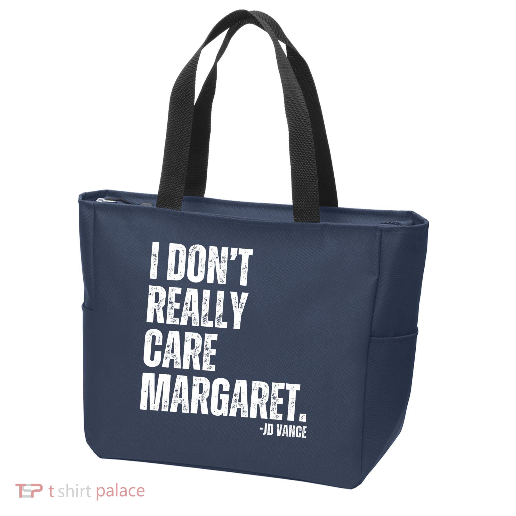 I Don’T Really Care Margaret Jd Vance Funny Minimalist Tote Bag