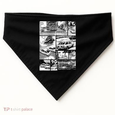 Initial D Racing Manga Wall Design (Version 2) USA-Made Doggie Bandana