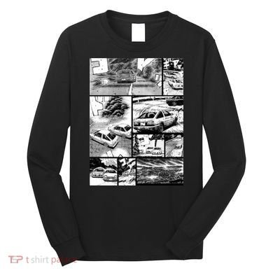 Initial D Racing Manga Wall Design (Version 2) Long Sleeve Shirt
