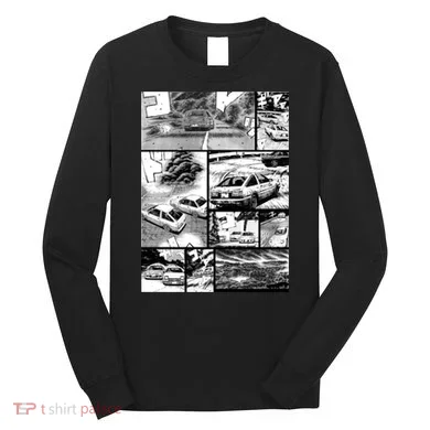 Initial D Racing Manga Wall Design (Version 2) Long Sleeve Shirt