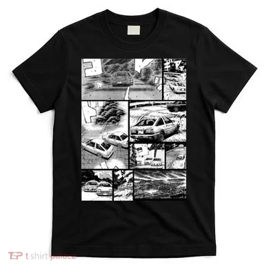 Initial D Racing Manga Wall Design (Version 2) T-Shirt