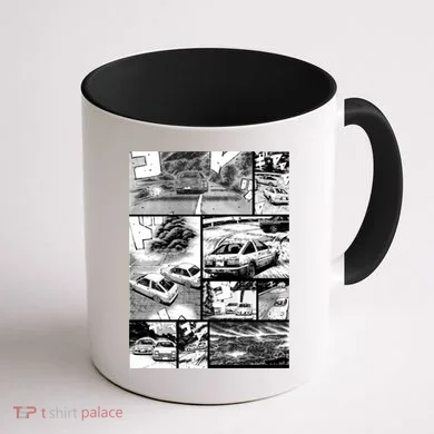 Initial D Racing Manga Wall Design (Version 2) Coffee Mug back