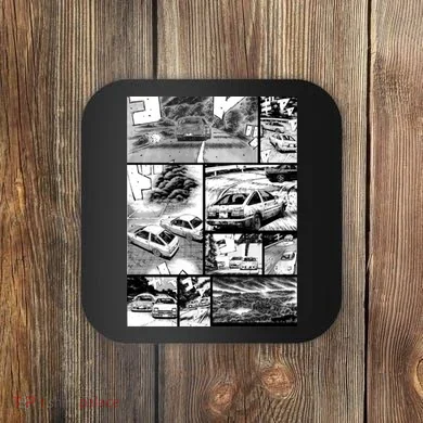 Initial D Racing Manga Wall Design (Version 2) Coaster