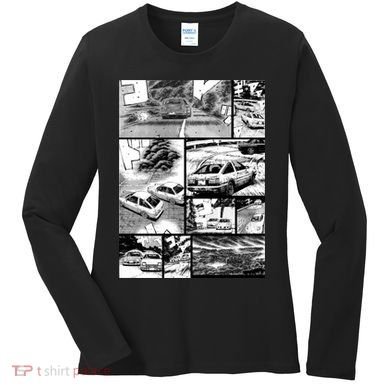 Initial D Racing Manga Wall Design (Version 2) Women's Long Sleeve Shirt