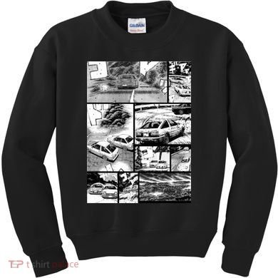 Initial D Racing Manga Wall Design (Version 2) Kids Sweatshirt