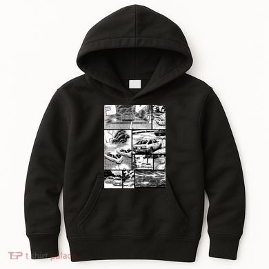 Initial D Racing Manga Wall Design (Version 2) Kids Hoodie