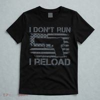 I Don't Run I Reload Pro Guns USA Flag Pistol Funny Gun T-Shirt thumb 5