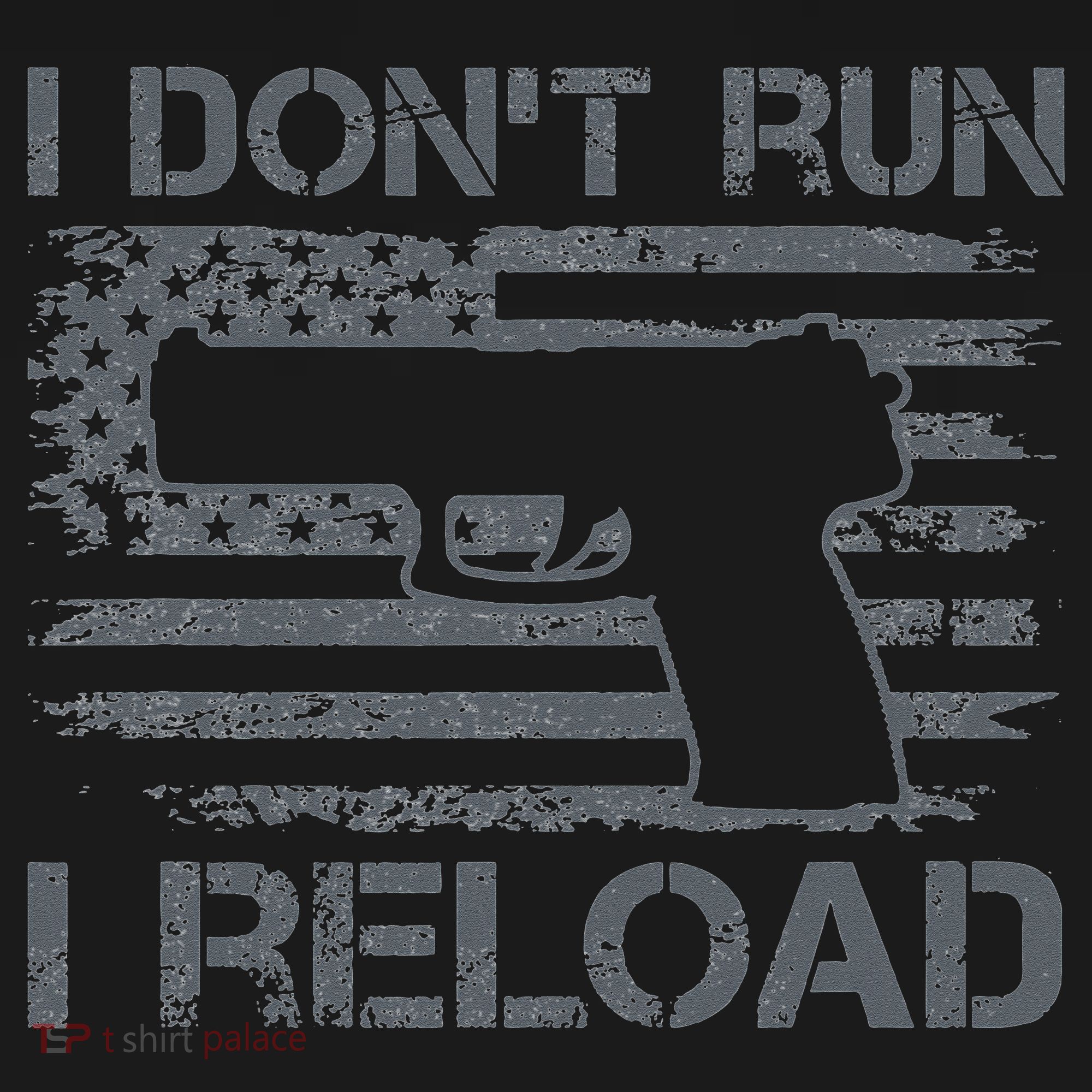 I Don't Run I Reload Pro Guns USA Flag Pistol Funny Gun Women's Tank Top