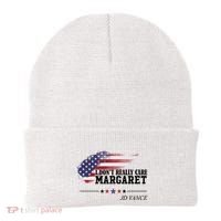 I DonT Really Care Margaret American Flag Jd Vance Beanie thumb 0