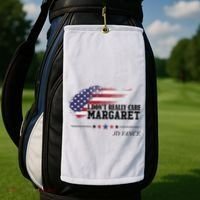 I DonT Really Care Margaret American Flag Jd Vance Golf Towel thumb 2