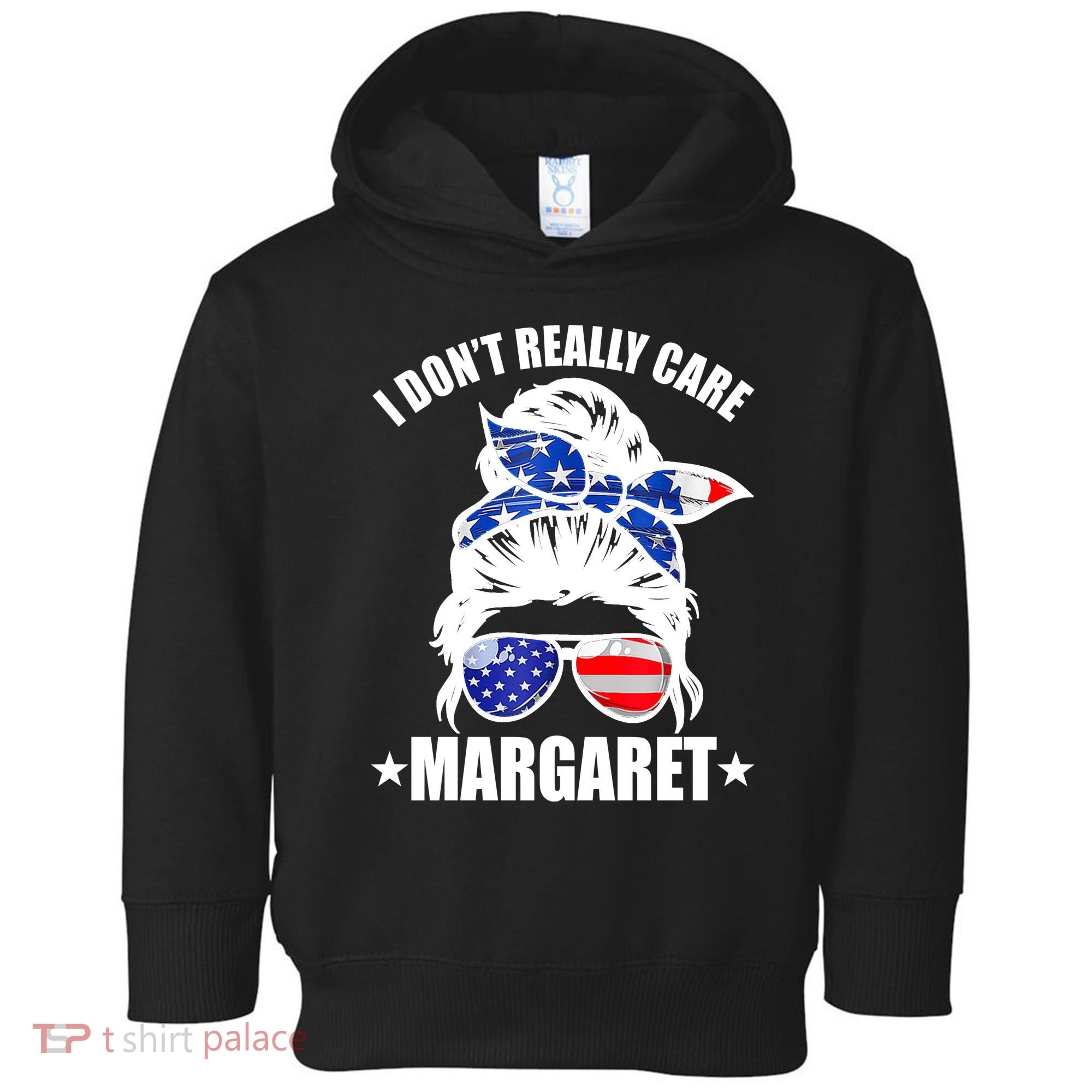 I Dont Really Care Margaret Minimalist Jd Vance Messy Bun White Toddler Hoodie