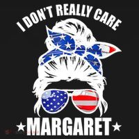 I Dont Really Care Margaret Minimalist Jd Vance Messy Bun White Toddler Hoodie thumb 2