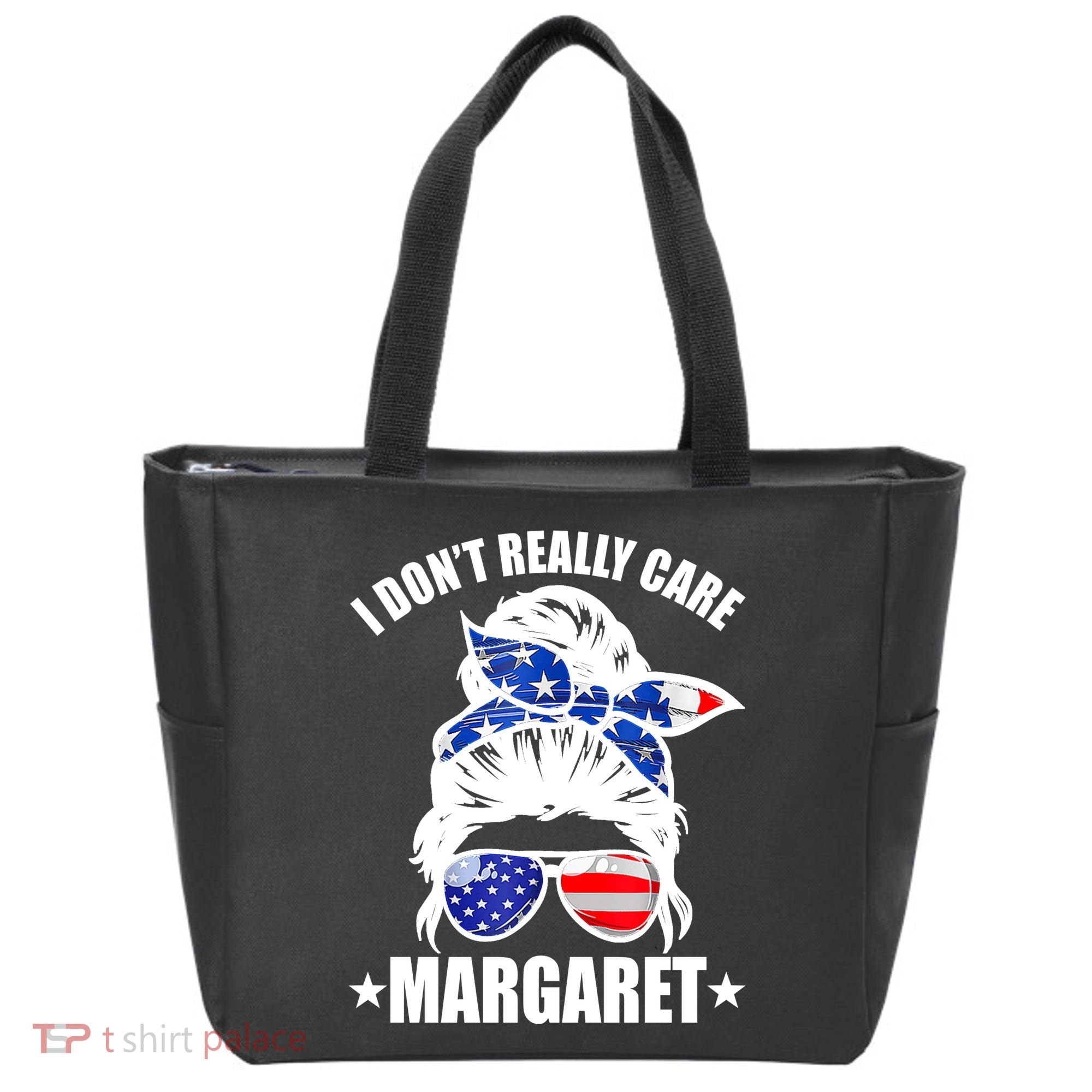 I Dont Really Care Margaret Minimalist Jd Vance Messy Bun White Tote Bag