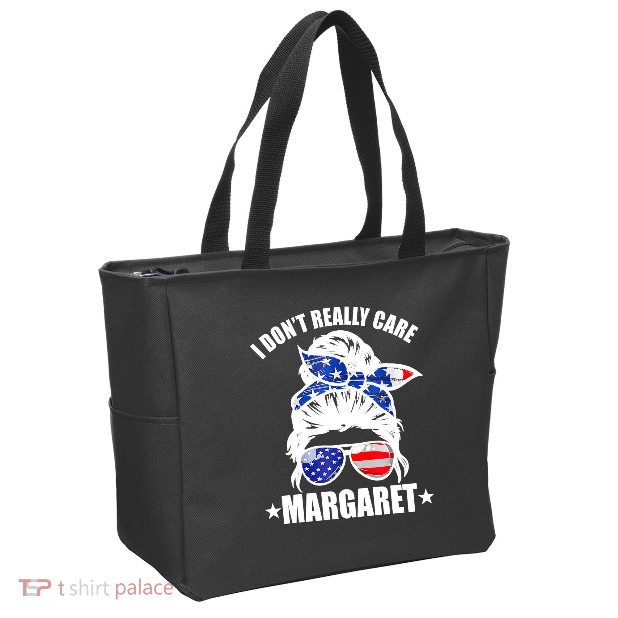 I Dont Really Care Margaret Minimalist Jd Vance Messy Bun White Tote Bag