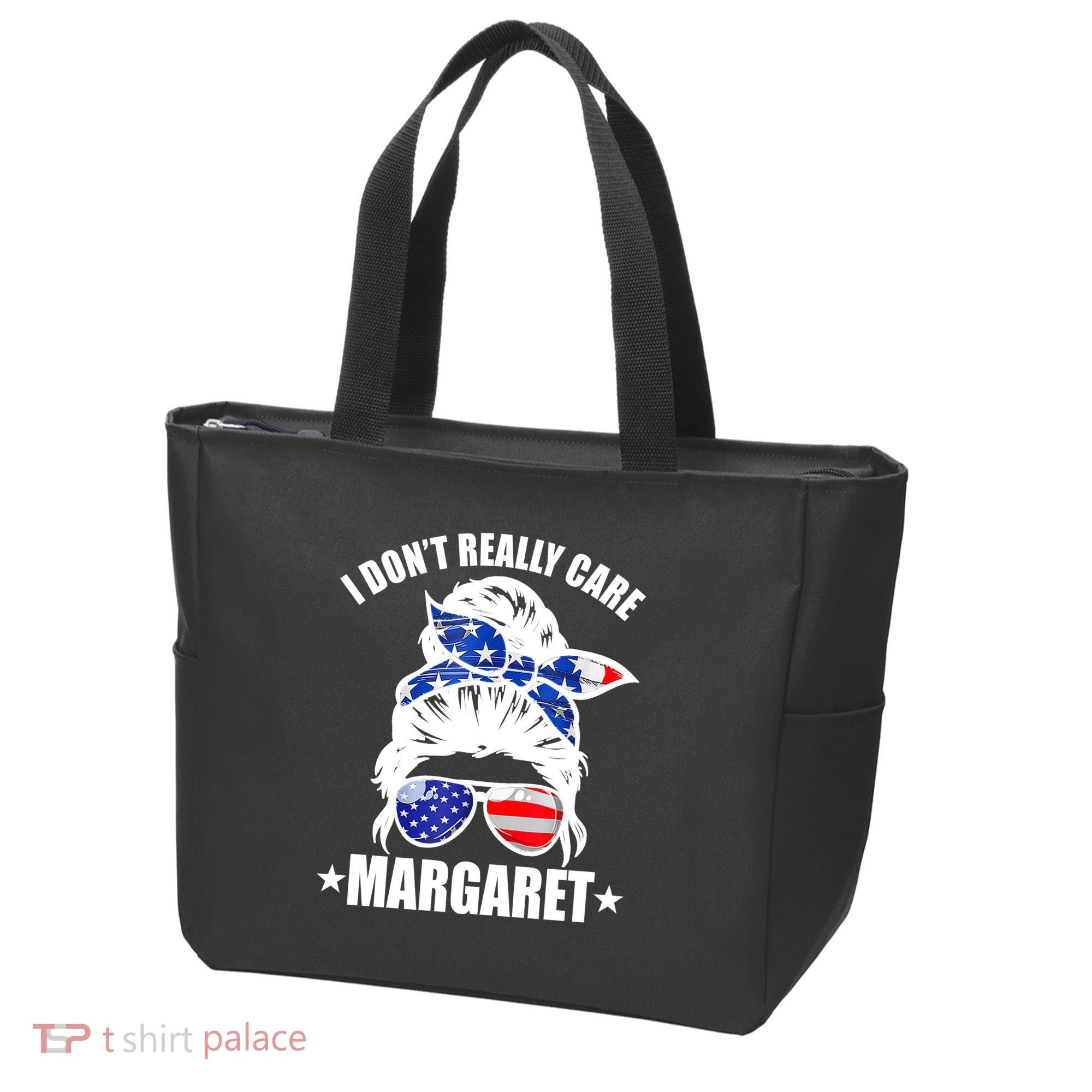 I Dont Really Care Margaret Minimalist Jd Vance Messy Bun White Tote Bag