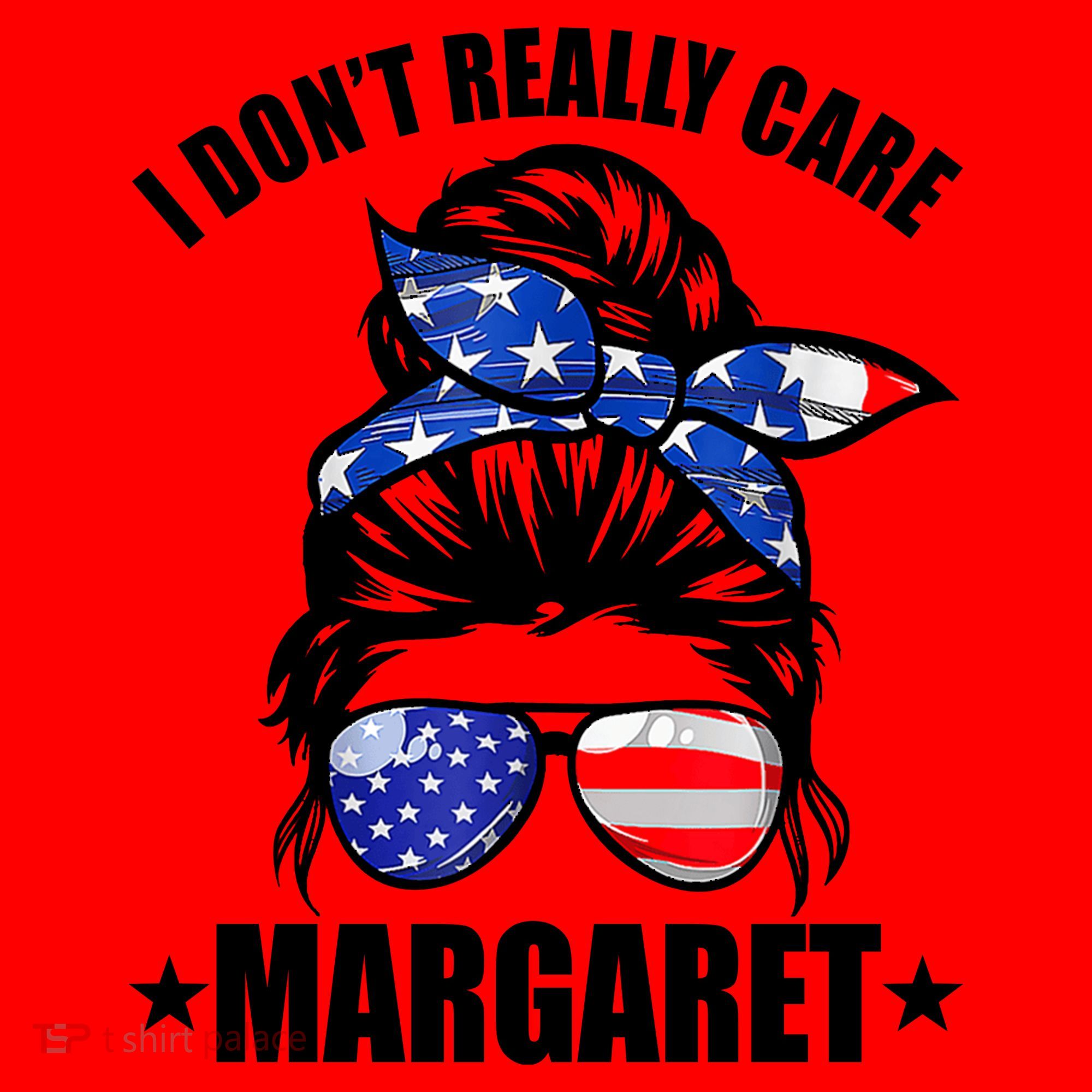 I Dont Really Care Margaret Minimalist Jd Vance Messy Bun White Santa Hat
