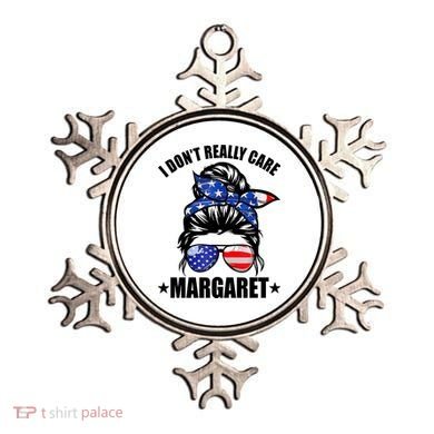 I Dont Really Care Margaret Minimalist Jd Vance Messy Bun White Ornament