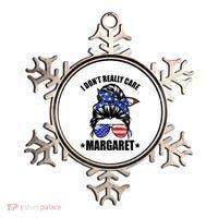 I Dont Really Care Margaret Minimalist Jd Vance Messy Bun White Ornament thumb 0