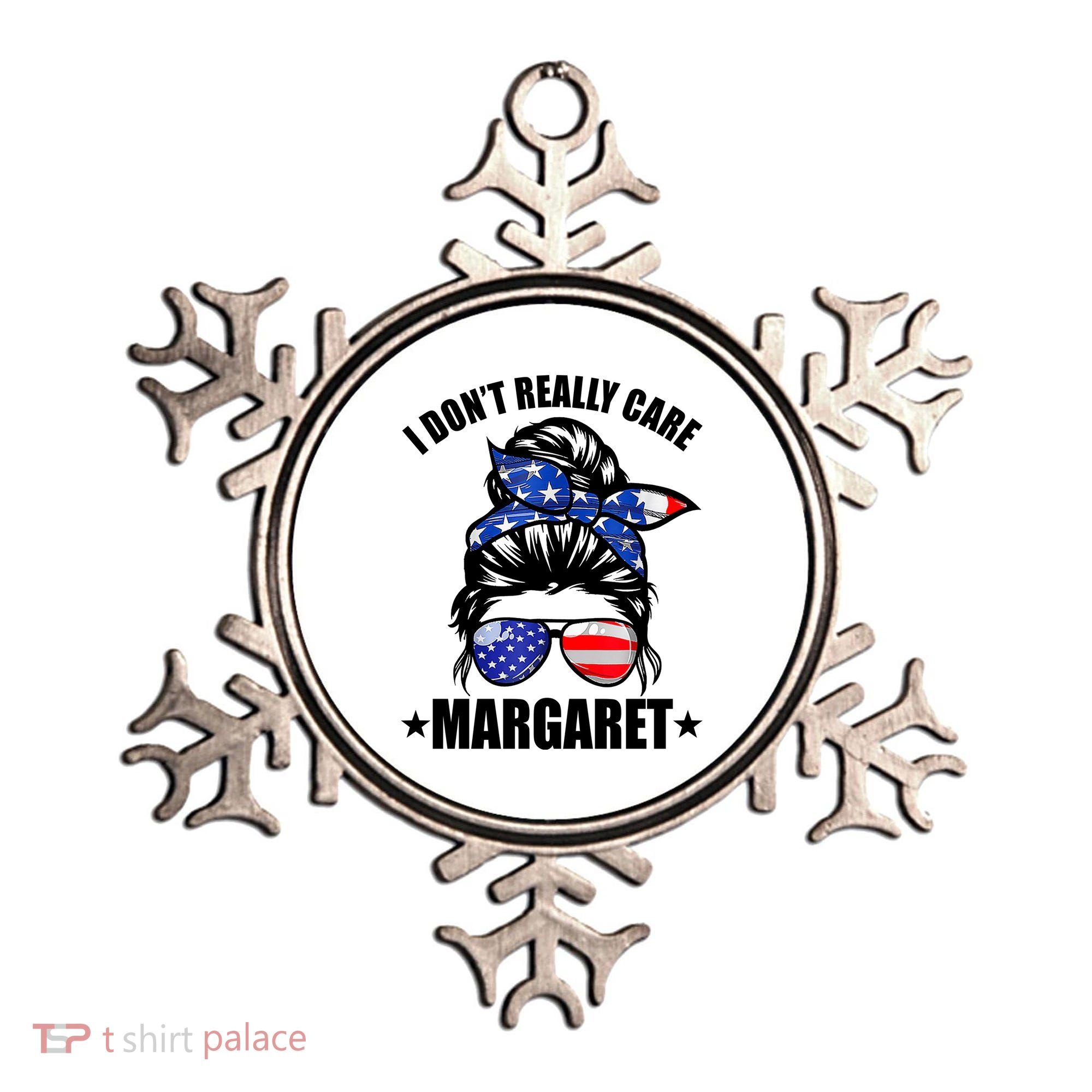 I Dont Really Care Margaret Minimalist Jd Vance Messy Bun White Ornament