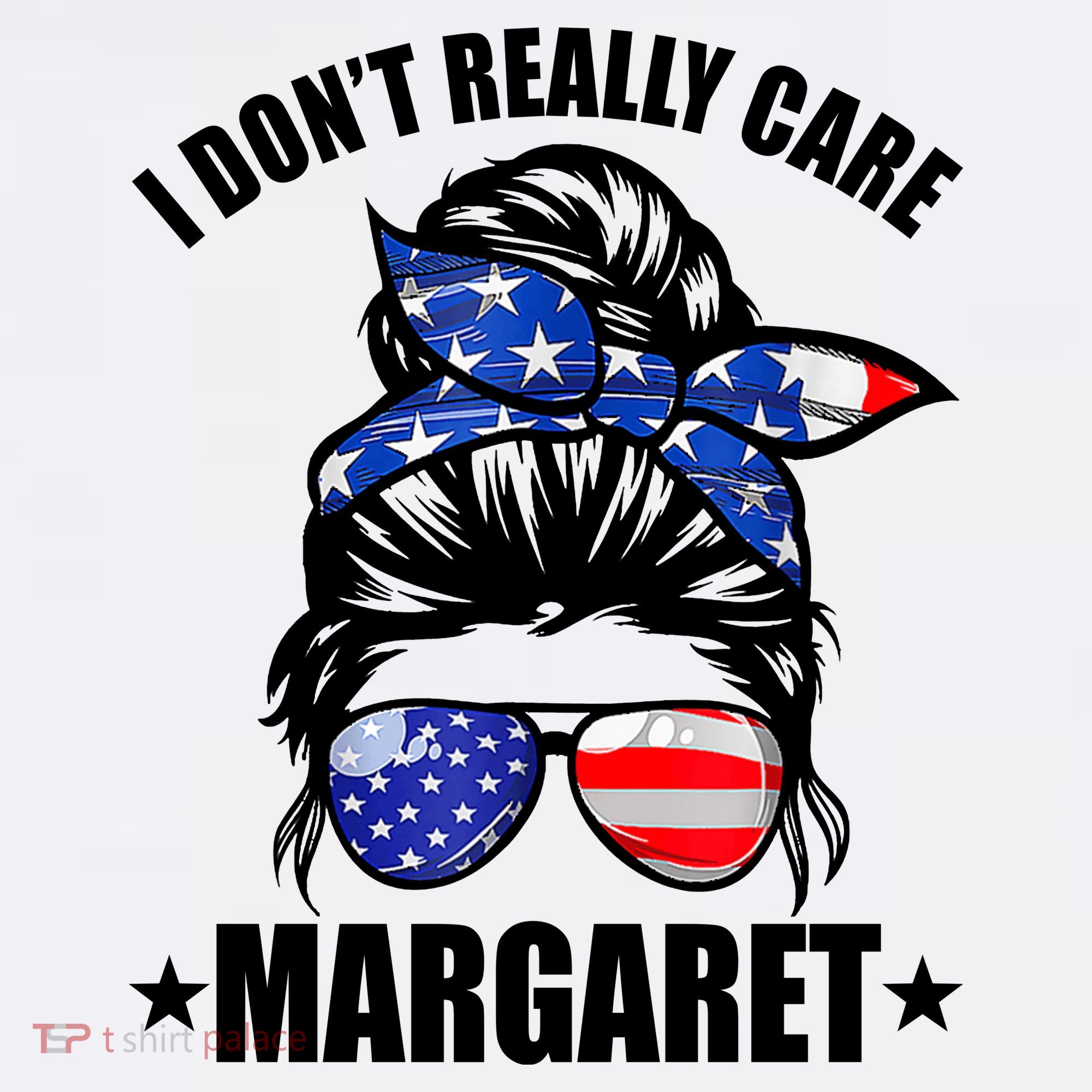 I Dont Really Care Margaret Minimalist Jd Vance Messy Bun White Women's Tank Top