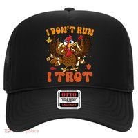 I Dont Run I Trot Turkey Autumn Thanksgiving Groovy Retro Hat thumb 0
