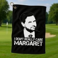 I Dont Really Care Margaret Minimalist Jd Vance Golf Towel thumb 1