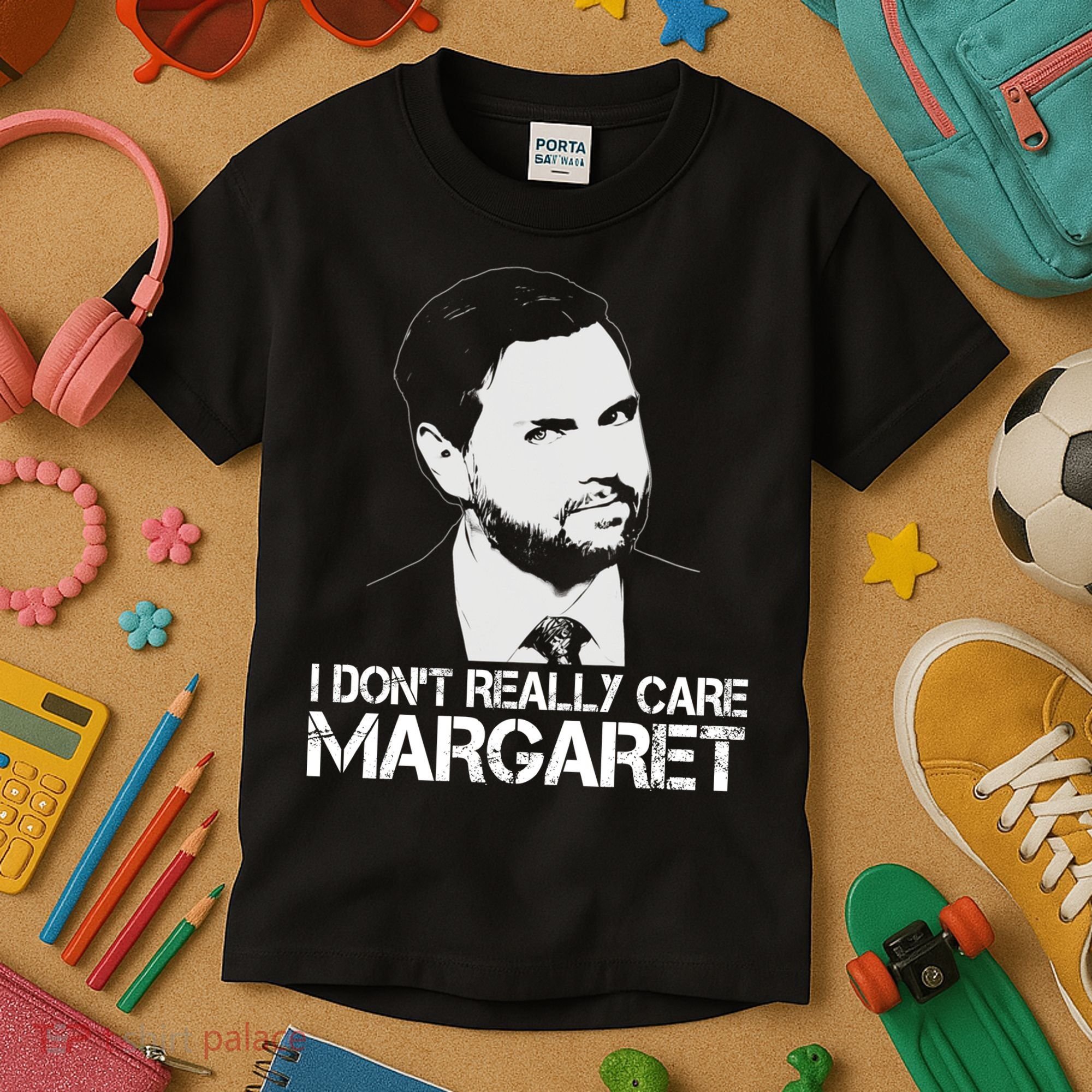 I Dont Really Care Margaret Minimalist Jd Vance Kids T-Shirt