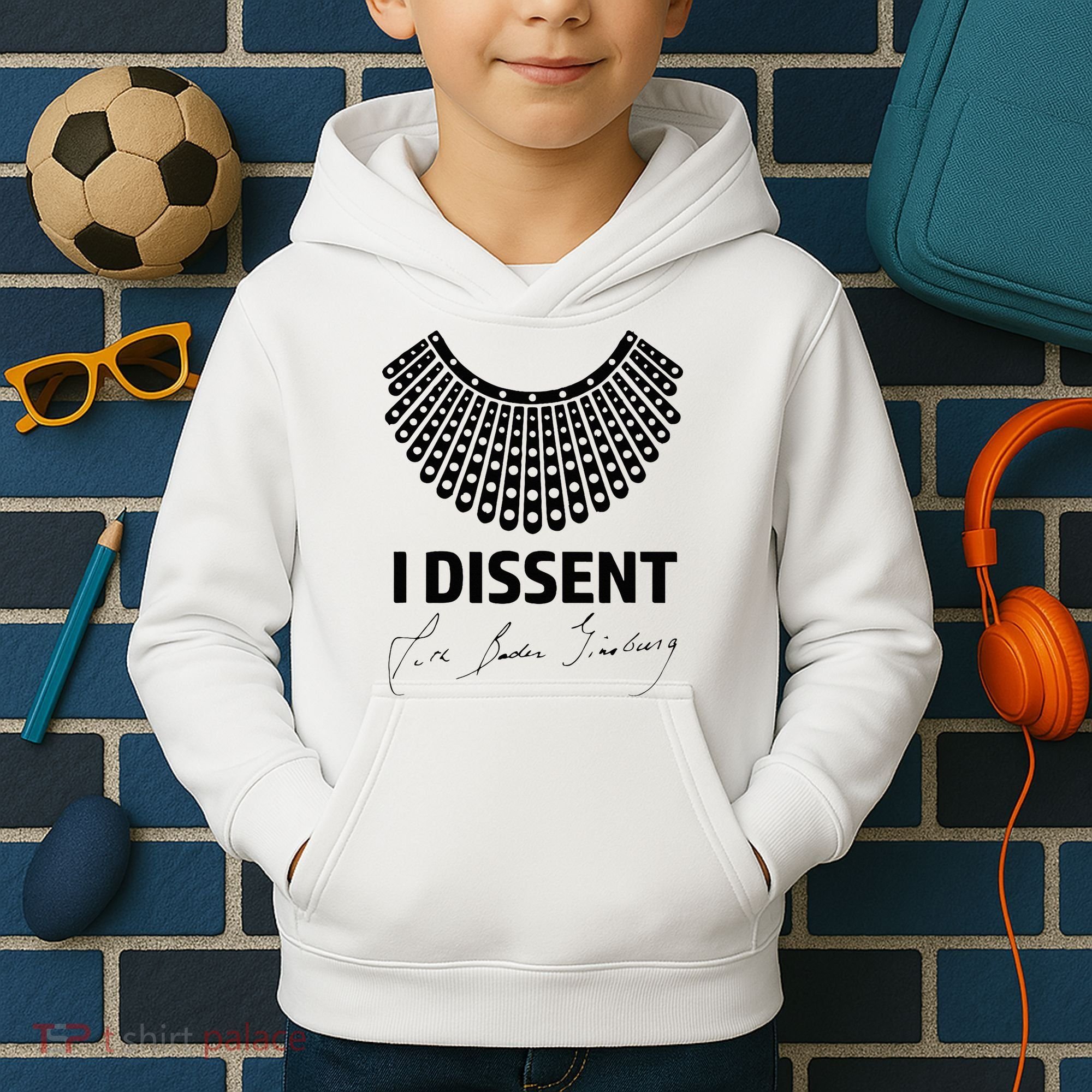 I Dissent Rbg Ruth Bader Ginsburg Rights Equality Kids Hoodie