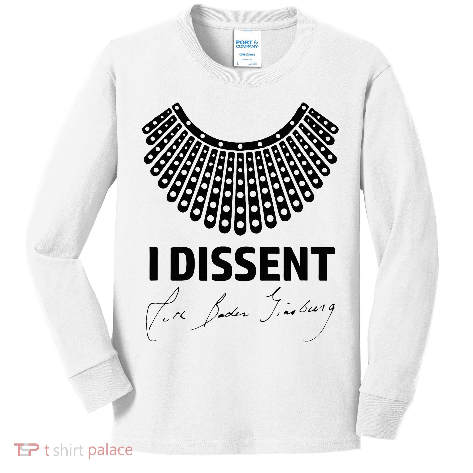 I Dissent Rbg Ruth Bader Ginsburg Rights Equality Kids Long Sleeve Shirt