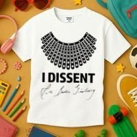 I Dissent Rbg Ruth Bader Ginsburg Rights Equality Kids T-Shirt thumb 3