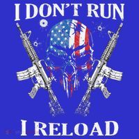 I don't Run I Reload Gun Rights AR 15 Skull American Flag Mousepad thumb 1