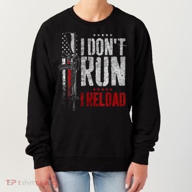 I Don't Run I Reload Vintage US Flag Women's Sweatshirt