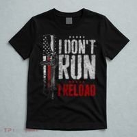I Don't Run I Reload Vintage US Flag T-Shirt thumb 5