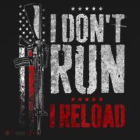 I Don't Run I Reload Vintage US Flag T-Shirt thumb 7