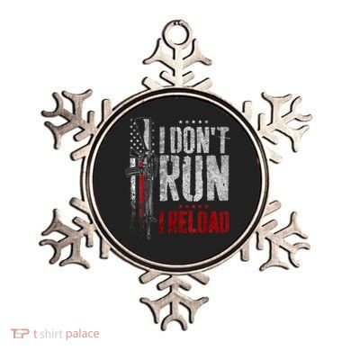 I Don't Run I Reload Vintage US Flag Ornament