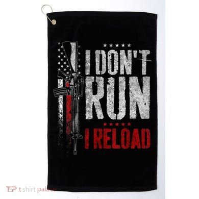 I Don't Run I Reload Vintage US Flag Golf Towel