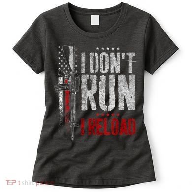 I Don't Run I Reload Vintage US Flag Women's T-Shirt