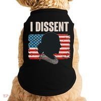 I Dissent Ruth Bader Ginsberg RBG USA American Flag Doggie Tank thumb 0