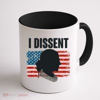 I Dissent Ruth Bader Ginsberg RBG USA American Flag Coffee Mug thumb 1
