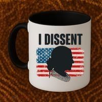 I Dissent Ruth Bader Ginsberg RBG USA American Flag Coffee Mug thumb 2