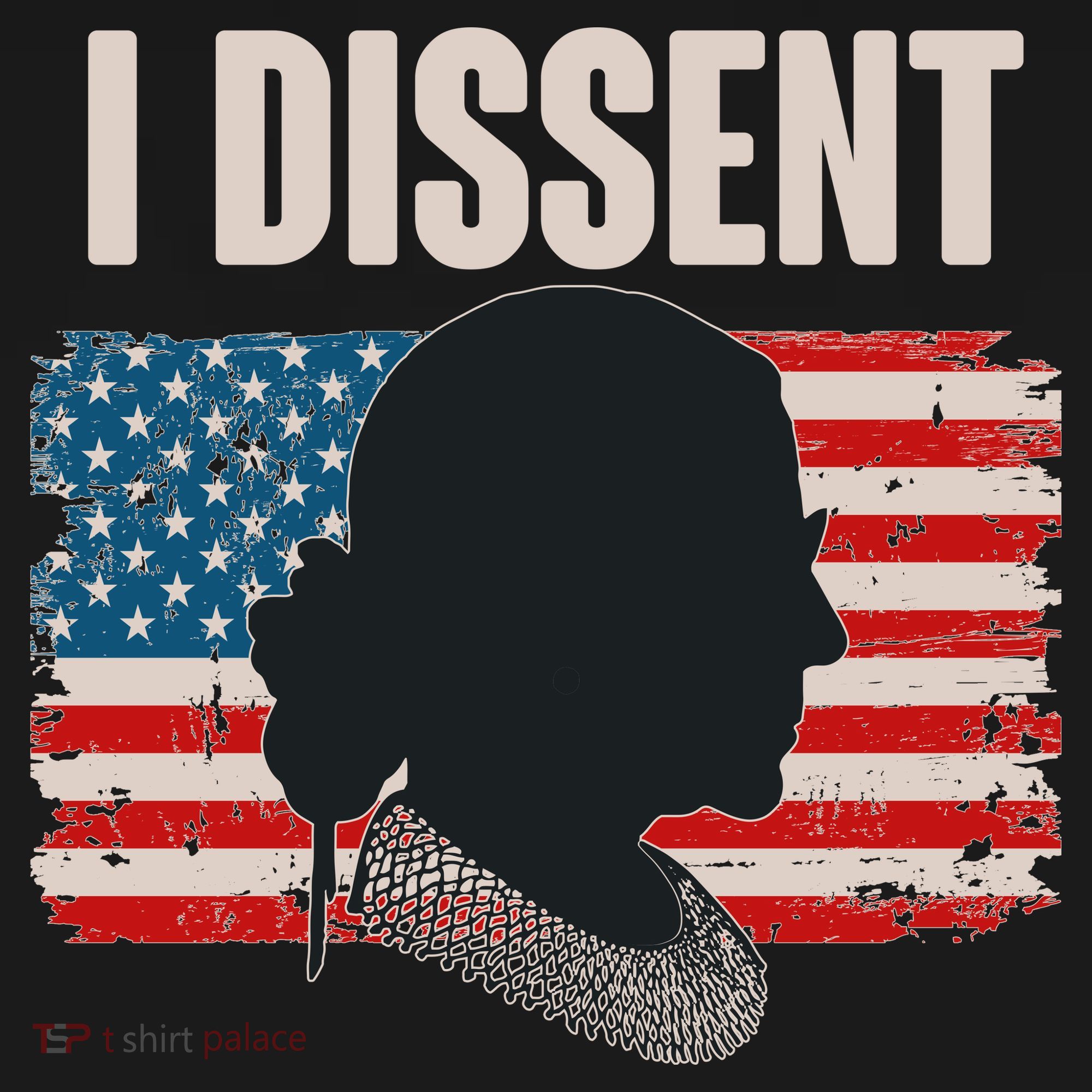 I Dissent Ruth Bader Ginsberg RBG USA American Flag Baby Bodysuit