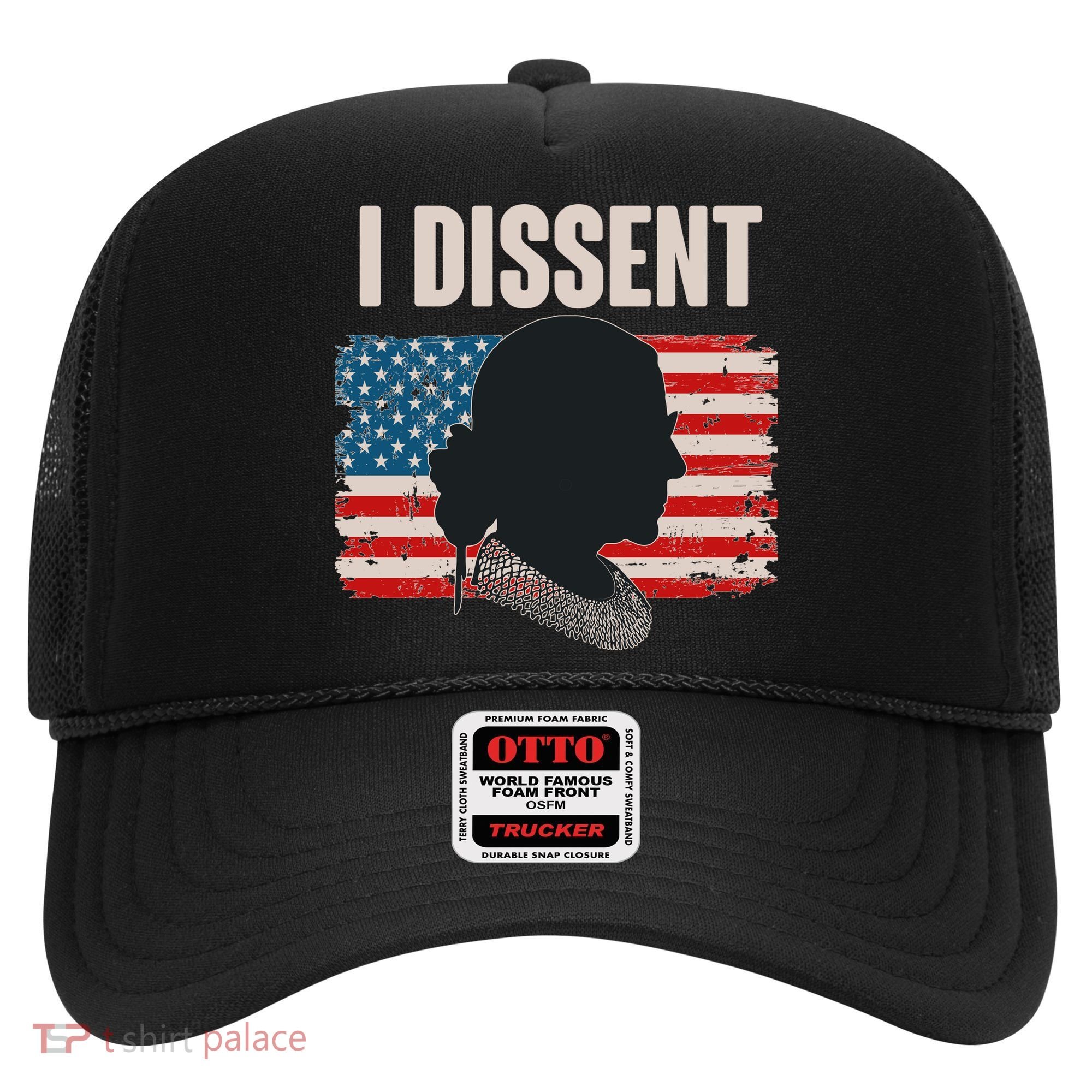 I Dissent Ruth Bader Ginsberg RBG USA American Flag Hat